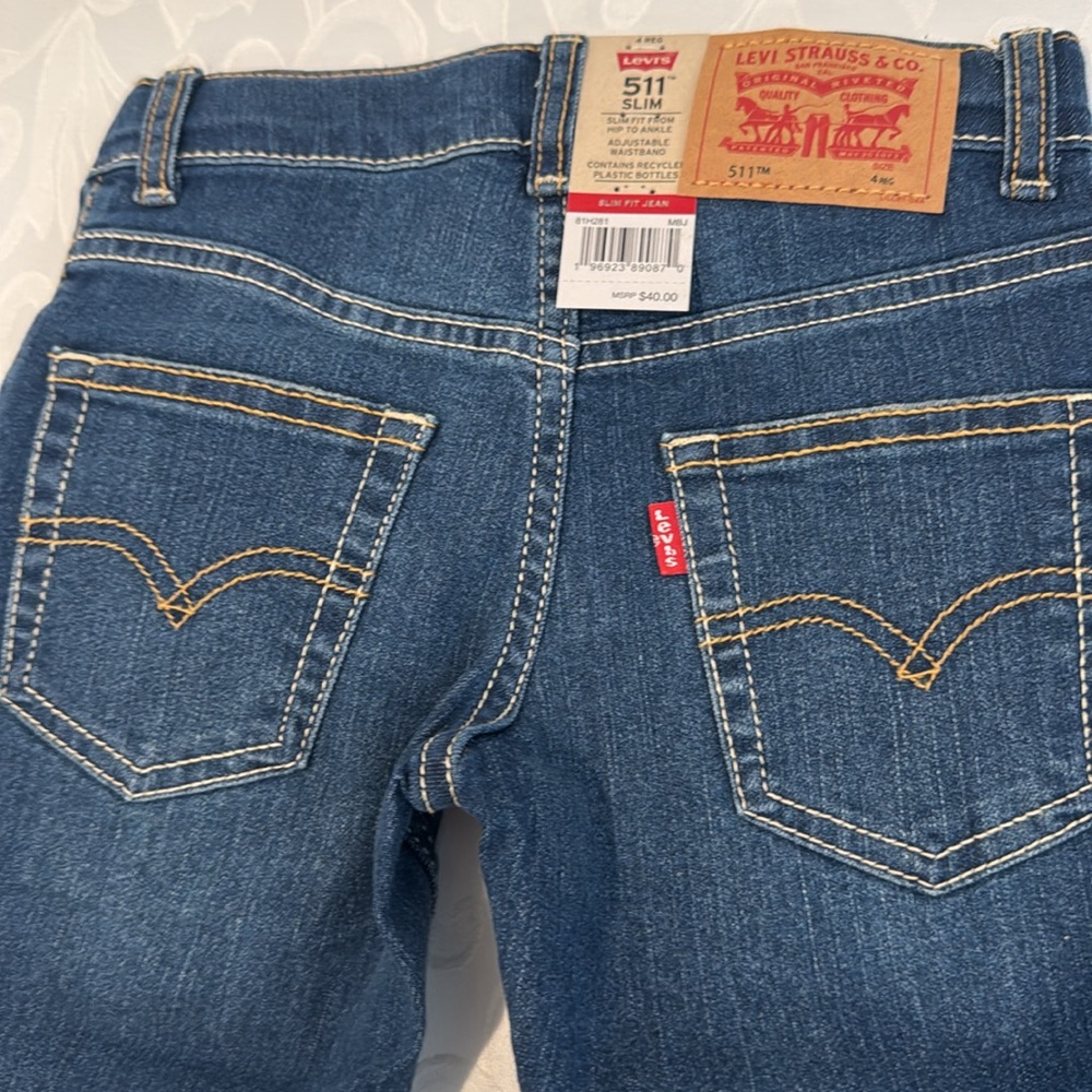Levi’s Kids' 511 Performance Straight Leg Jeans. Size 4. - Picture 5 of 9